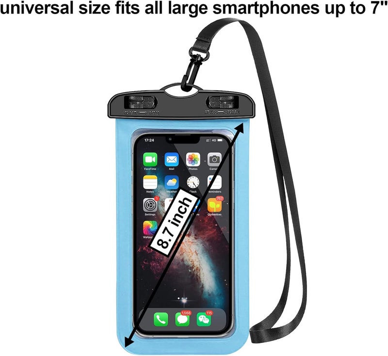 Famoby 5 Pack Universal Waterproof Phone Pouch, Large Phone Dry Bag Waterproof Case for Apple iPhone 16 15 14 13 12 11 Pro Max XS Max XR X 8 7 6 Plus SE, Samsung S25 Ultra,Note,Up to 7.5" - Image 2